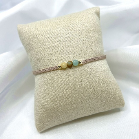 Bransoletka prawdy, wyrażanie siebie | amazonit | makrama