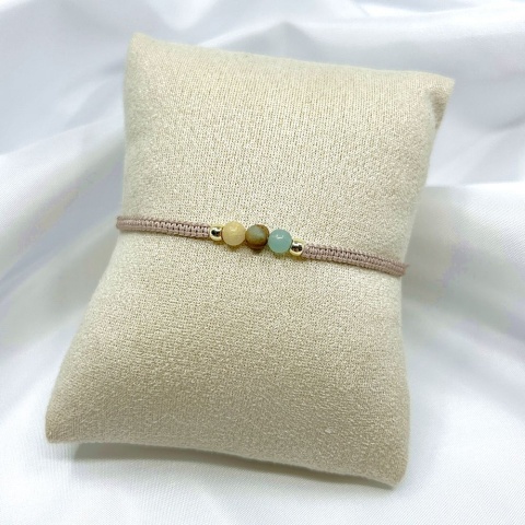 Bransoletka prawdy, wyrażanie siebie | amazonit | makrama