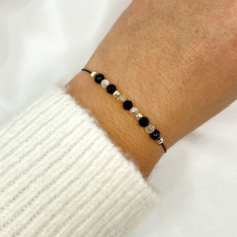 Bransoletka na sukces i ochronę | cytryn, czarny turmalin