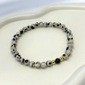 Bransoletka na ochronę i pewność siebie | jaspis dalmatyński, czarny turmalin