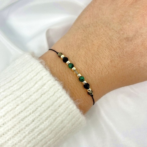 Bransoletka na obfitość, pieniądze, sukces | cytryn, piryt, malachit