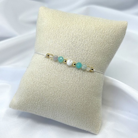 Bransoletka zodiakalna Panna | cytryn, fluoryt, amazonit, howlit