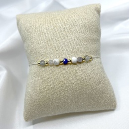 Bransoletka zodiakalna Strzelec | labradoryt, fluoryt, howlit, lapis lazuli