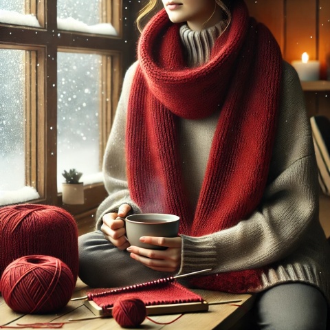 Jak zrobić szalik na drutach - przewodnik dla początkujących | kurs na druty PDF