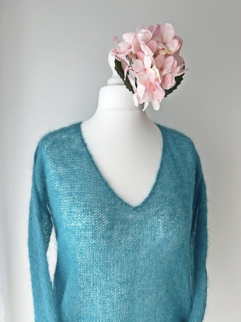 Sweter mgiełka | wzór na druty PDF