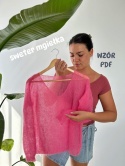 Sweter mgiełka | wzór na druty PDF